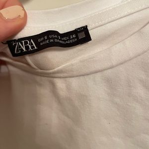 Zara white crop top